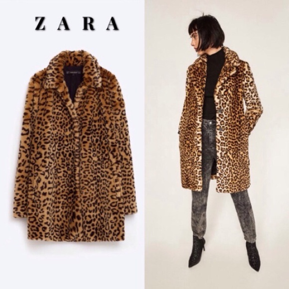Zara Faux Leopard Coat- BNWOT